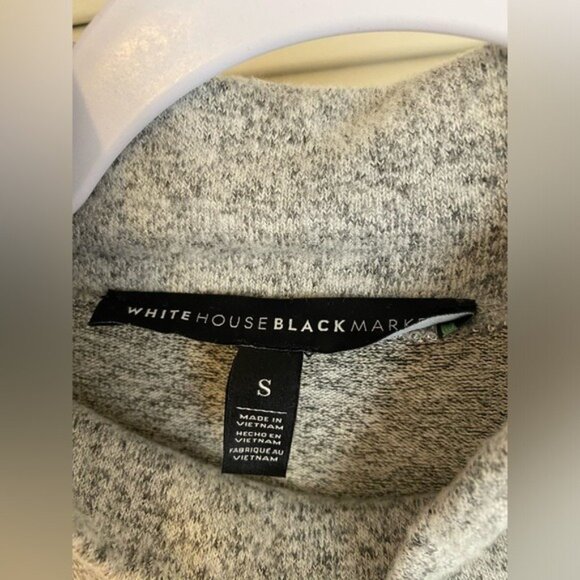 White House Black Market Gray Bell Sleeve Knit Fleece Dress Size S - Picture 3 of 6